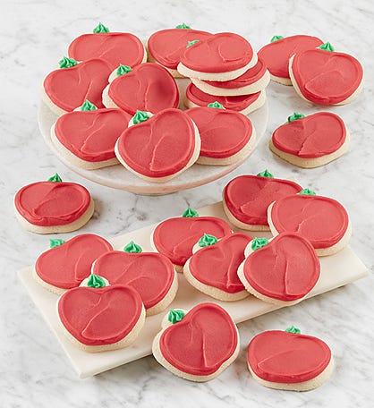 Buttercream Frosted Apple Cut-Out Cookies